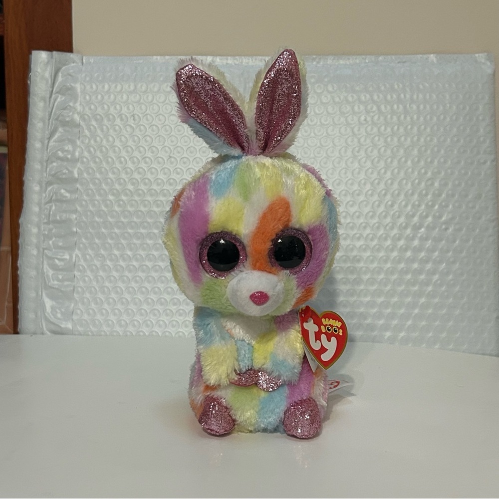 TY Beanie Boos - Bloomy the Rabbit (Glitter Eyes)